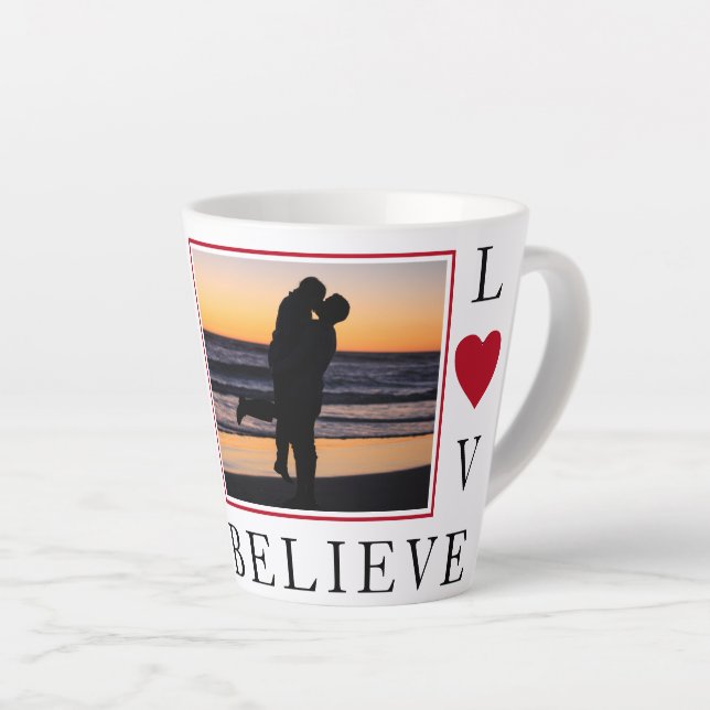 Taza De Café Latte EL AMOR NUNCA FRACASA LA Foto Personalizado (Ángulo derecho)