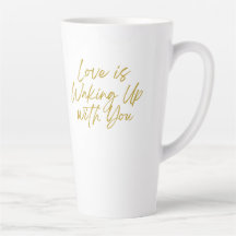 El amor se despierta contigo Tall Latte Mug