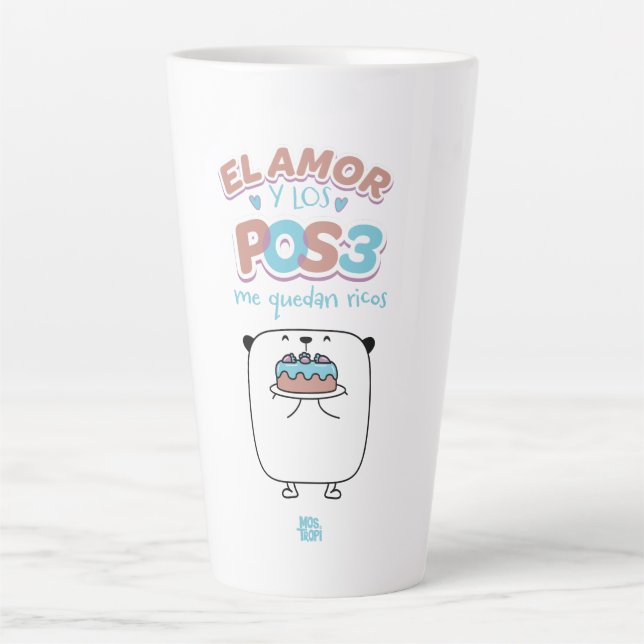 Taza De Café Latte │El amor y los postres (Anverso)