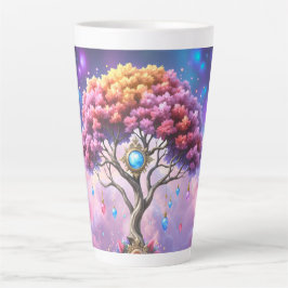 Taza De Café Latte El Árbol Celestial del Devenir.