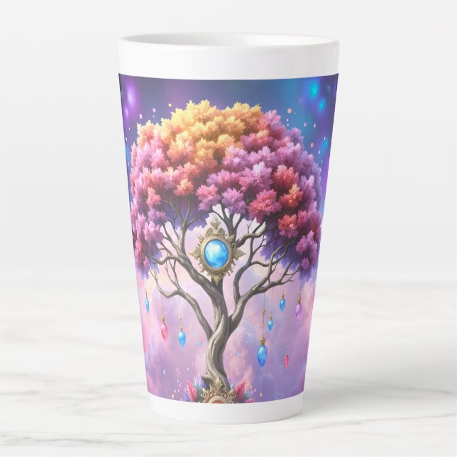 Taza De Café Latte El Árbol Celestial del Devenir. (Anverso)