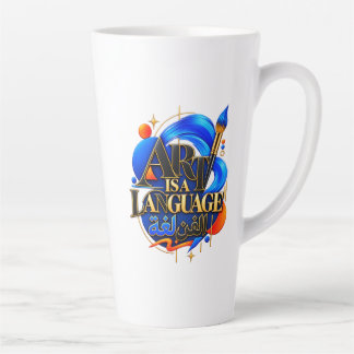 TAZA DE CAFÉ LATTE EL ARTE ES UN LENGUAJE
