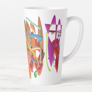 Taza De Café Latte El arte regular patenta formas entrelazadas modern