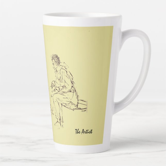 Taza De Café Latte El artista Latte Mug (Derecha)
