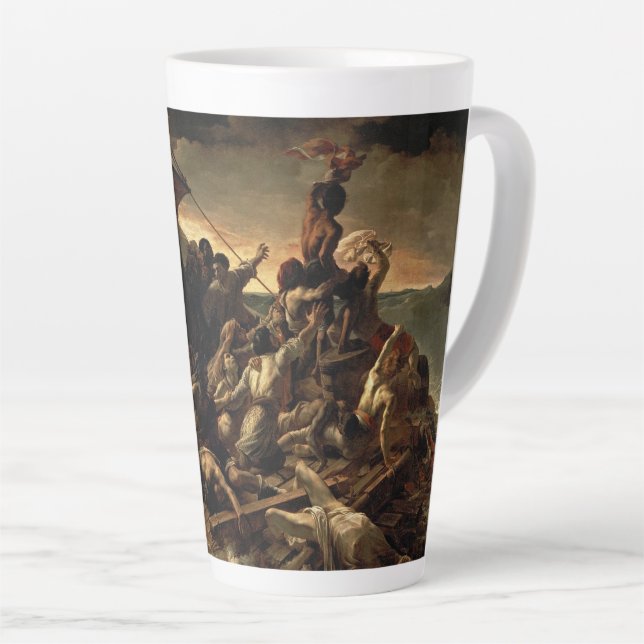 Taza De Café Latte El baldaquino de Medusa-Théodore Géricault (Ángulo derecho)