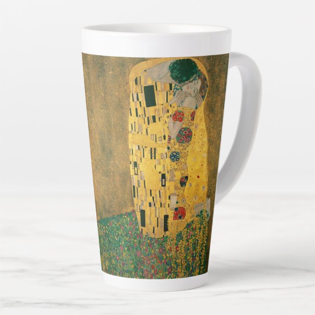 Taza De Café Latte El beso de Klimt (Ángulo derecho)