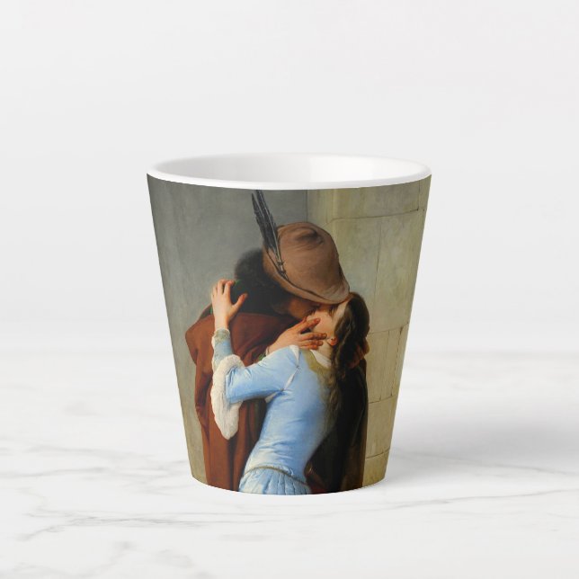 Taza De Café Latte El beso Francesco Hayez (Anverso)