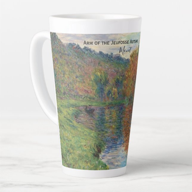 Taza De Café Latte El brazo de Monet de la Jeufosse en otoño (Ángulo izquierdo)