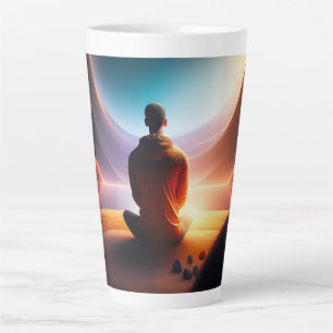 Taza De Café Latte El Buda Cósmico Latte de Meditación y Atención P