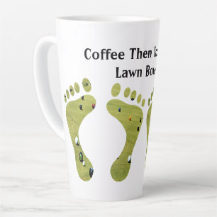 Taza De Café Latte El Café Después De Los Bolos De Césped, Divertido