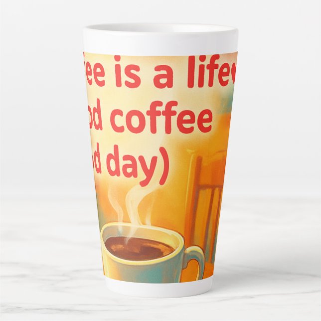 Taza De Café Latte El café es una vida  (Anverso)