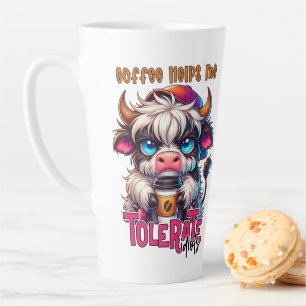 Taza De Café Latte El Café Me Ayuda a Tolerar a los Idiotas