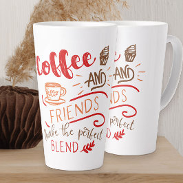 Taza De Café Latte El café y los amigos combinan perfectamente la tip