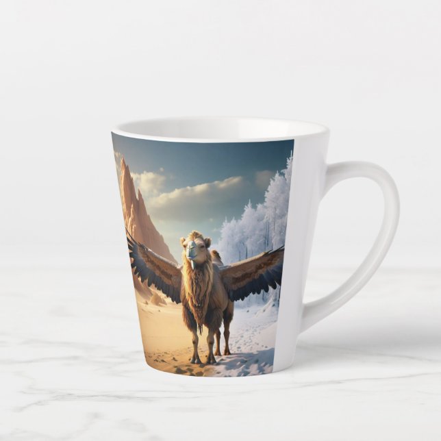 Taza De Café Latte El camello volador Latte Mug (Derecha)