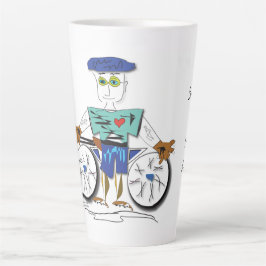 Taza De Café Latte El ciclista: La próxima gran aventura de Latte Mug