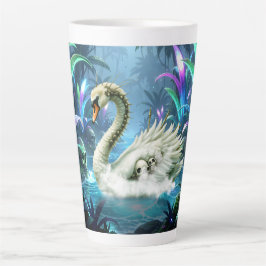 Taza De Café Latte El cisne de las aguas olvidadas. 