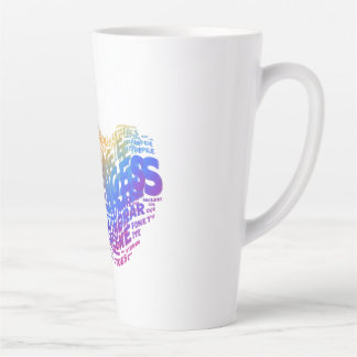 Taza De Café Latte El Coraje Conquista Los Desafíos.