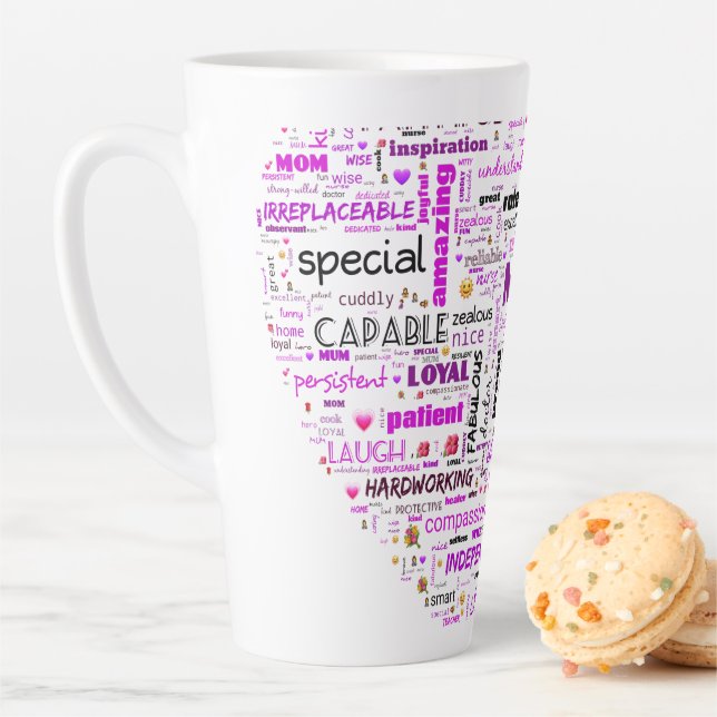 Taza De Café Latte El corazón de mamá (In situ)