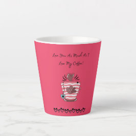 Taza De Café Latte El día de San Valentín mug