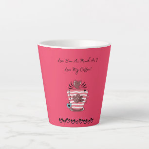 Taza De Café Latte El día de San Valentín mug