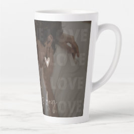 Taza De Café Latte El día de San Valentín personalizado Foto de parej
