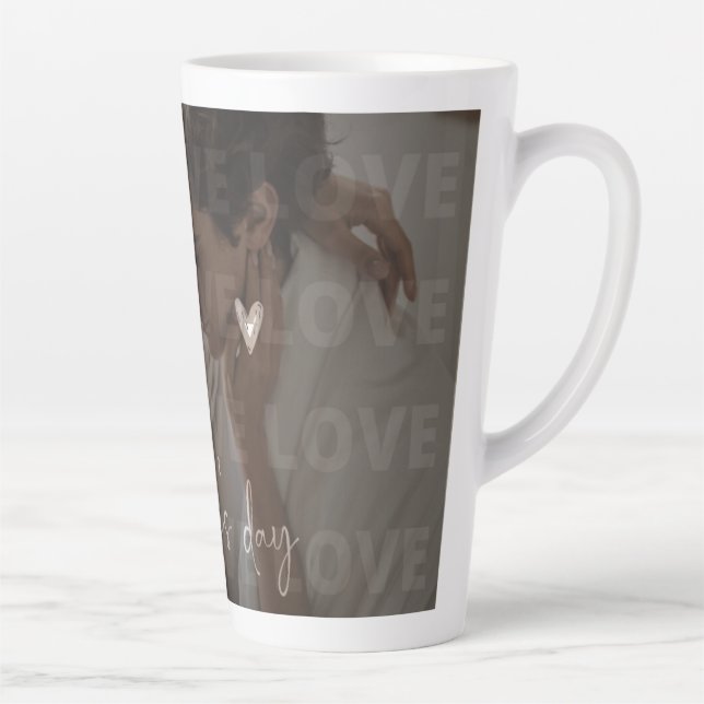Taza De Café Latte El día de San Valentín personalizado Foto de parej (Derecha)