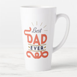 Taza De Café Latte El Día del Padre Gran Latte Mug - El mejor papá de