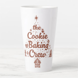 Taza De Café Latte El diseño de árbol de Navidad de la tripulación de