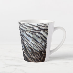 Taza De Café Latte El diseño de la naturaleza abstracta de los plumas