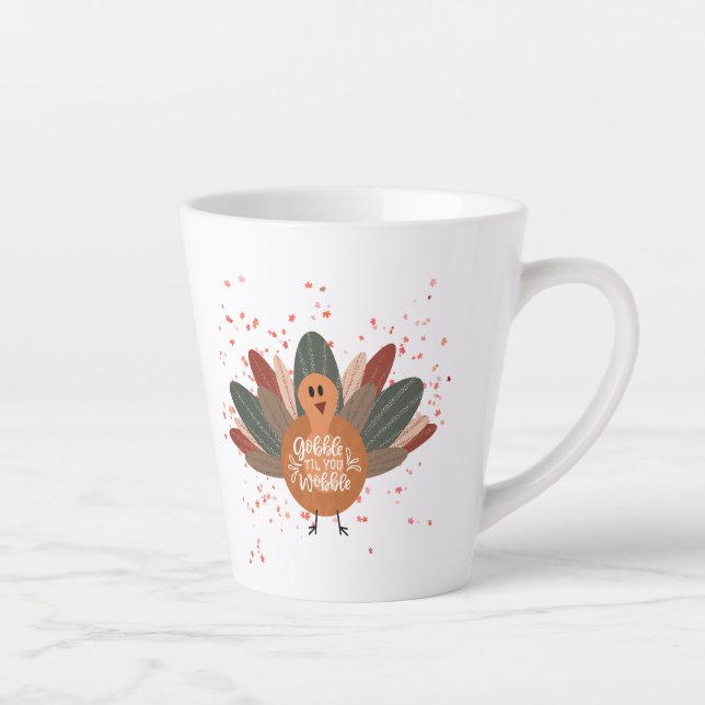 Taza De Café Latte El divertido y personalizado Acción de Gracias en  (Derecha)