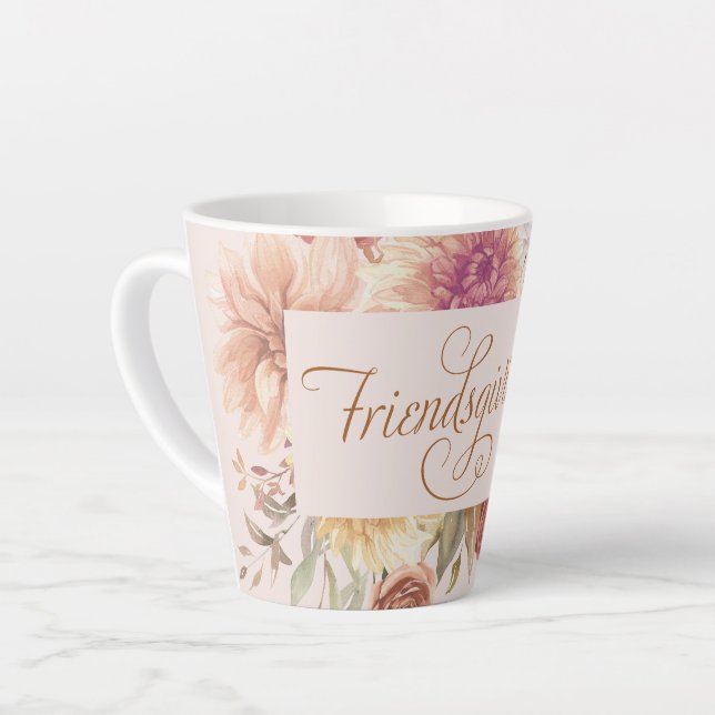 Taza De Café Latte El Entretenimiento Elegante Y Amigable (Ángulo izquierdo)
