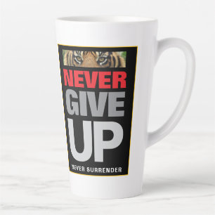 Taza De Café Latte El éxito nunca se rinde, nunca se rinde