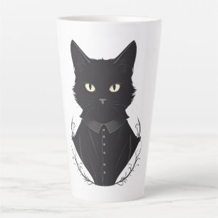 Taza De Café Latte El gato negro encantado de Salem