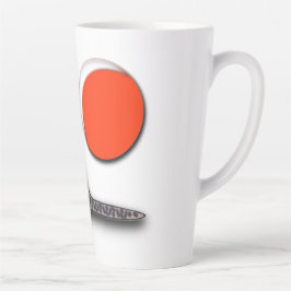 Taza De Café Latte El gato se encuentra con la luna llena