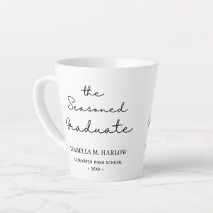 Taza De Café Latte El Graduado De Temporada Personalizado