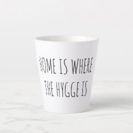 Taza De Café Latte El Hogar Moderno De Tipografía Es Donde Se Encuent