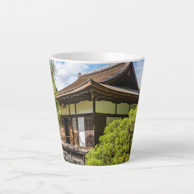 Taza De Café Latte El hondo o salón principal en Ginkaku-Ji, Kioto (Anverso)