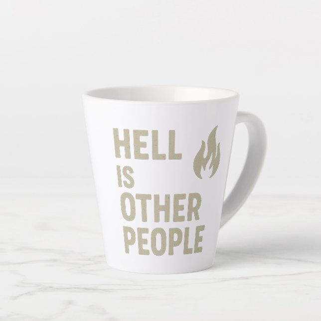 Taza De Café Latte El infierno es otra gente (Ángulo derecho)