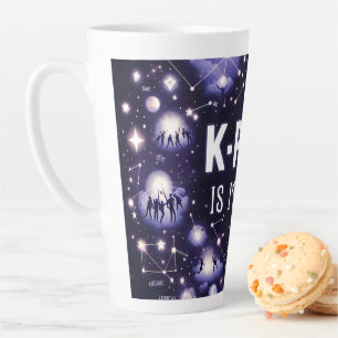 Taza De Café Latte El K-pop es mi vida flotando entre las estrellas