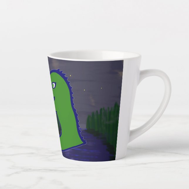 Taza De Café Latte el lagarto pensante (Derecha)