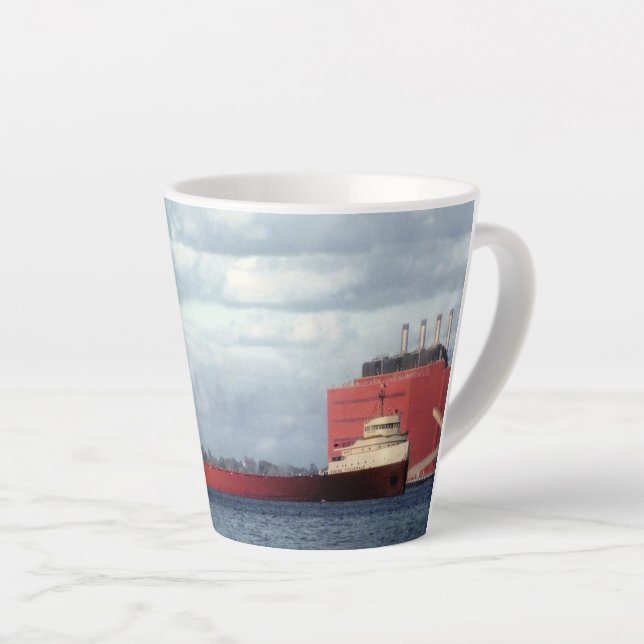Taza De Café Latte El legendario S.S. Edmund Fitzgerald (Ángulo derecho)