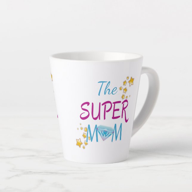 Taza De Café Latte El libro de historietas superhéroe arte pop: Día d (Ángulo derecho)