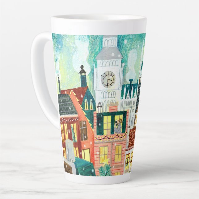 Taza De Café Latte El lindo Londres en el ilustracion de la ciudad de (Ángulo izquierdo)