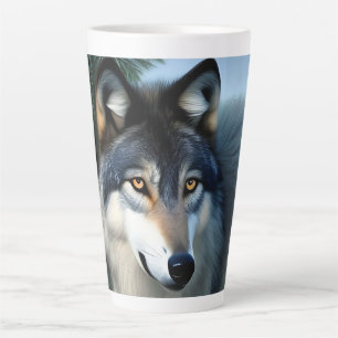 Taza De Café Latte El lobo ártico, Latte Mug, intrépido