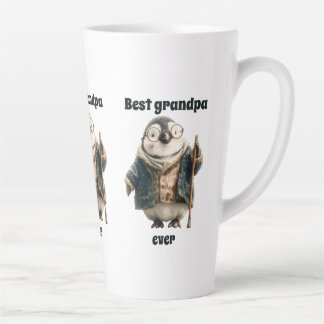 Taza De Café Latte El Mejor Abuelo Pinguino de Invierno