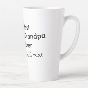 Taza De Café Latte El mejor abuelo siempre agrega el nombre de la fot