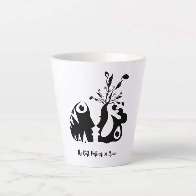 Taza De Café Latte el mejor asociado en la delincuencia (Anverso)