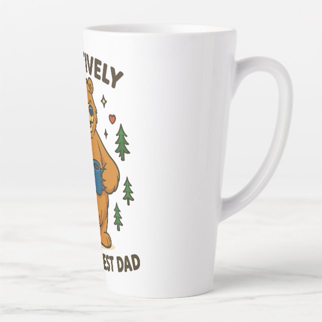 Taza De Café Latte El mejor oso de papá (Derecha)