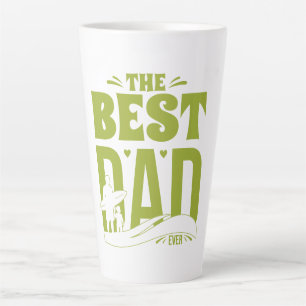 Taza De Café Latte El Mejor Papá del Mundo – Silueta de Padre e Hijo 