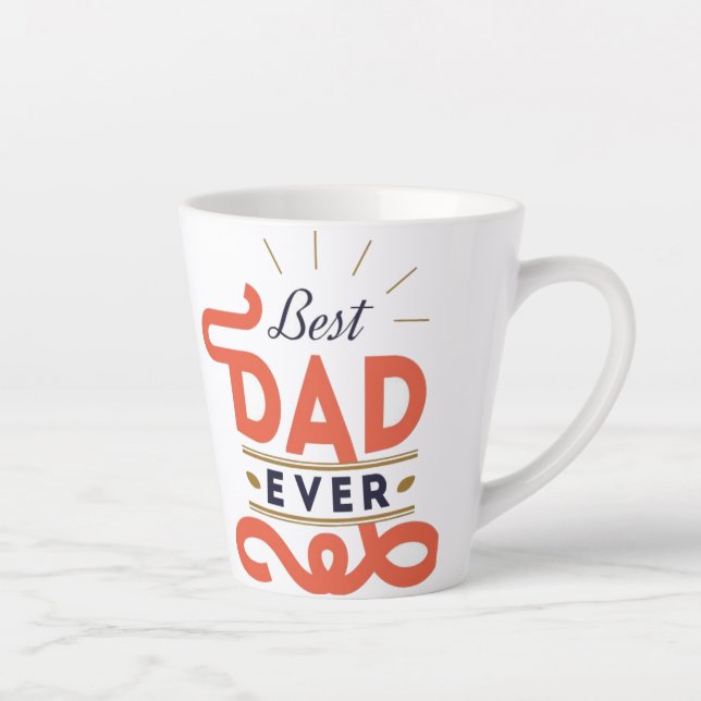Taza De Café Latte El mejor papá jamás pequeño latte mug - regalo per (Derecha)